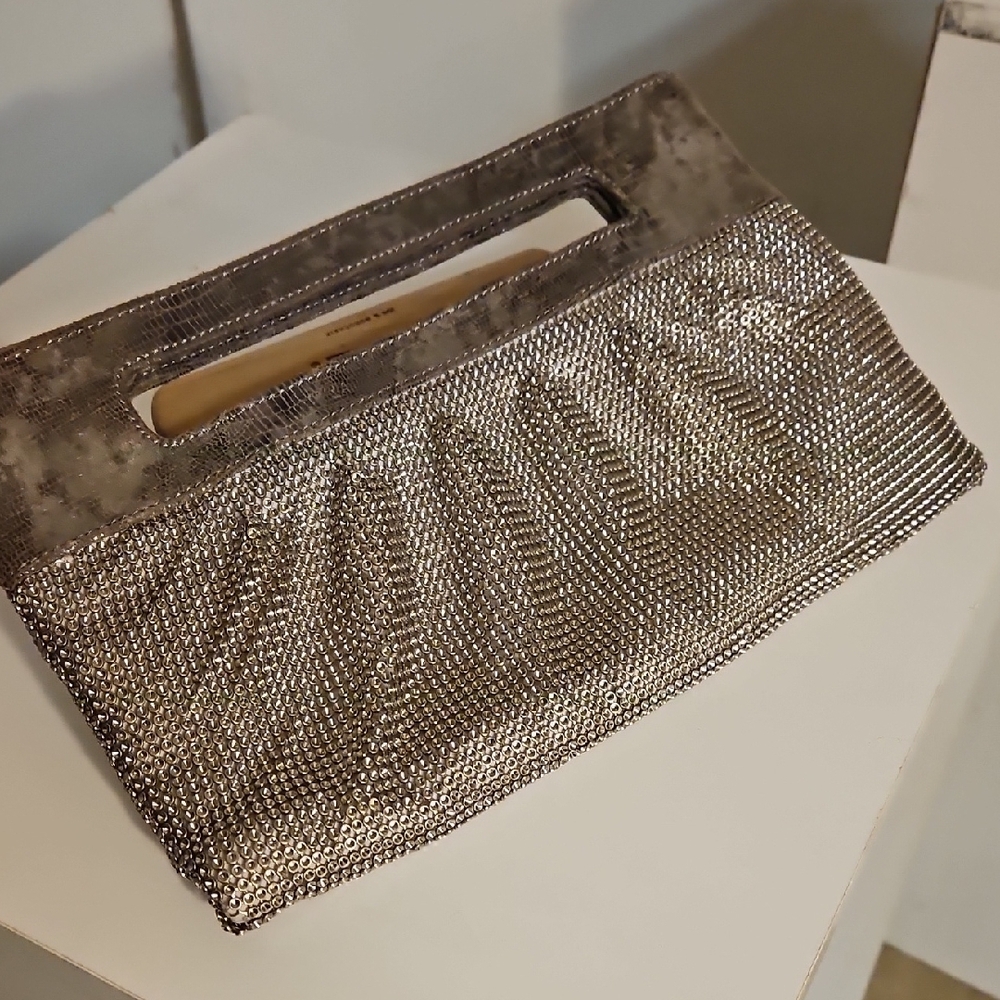 Elegant Silver Clutch Bag